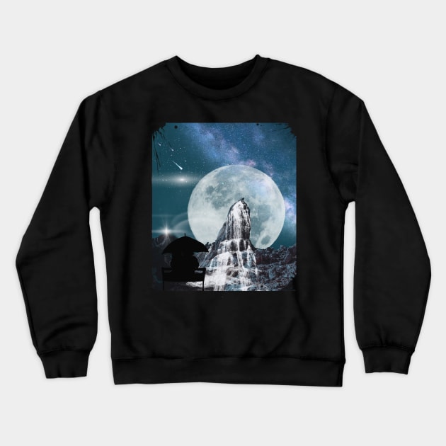 Star Gazing Lovers Crewneck Sweatshirt by By Diane Maclaine